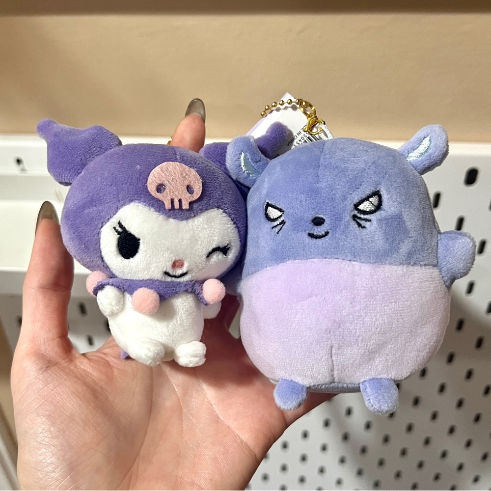 Sanrio Purple and White Plush Toy Duo
